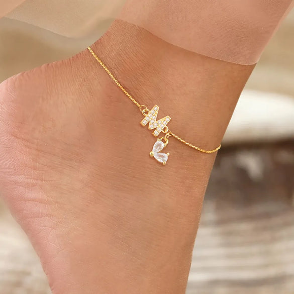 Wholesale Jewelry Casual Simple Style Classic Style Letter 201 Stainless Steel Anklet