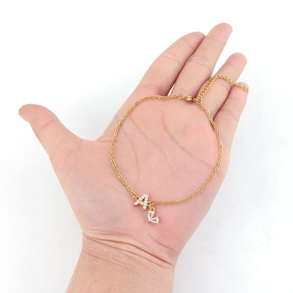 Wholesale Jewelry Casual Simple Style Classic Style Letter 201 Stainless Steel Anklet