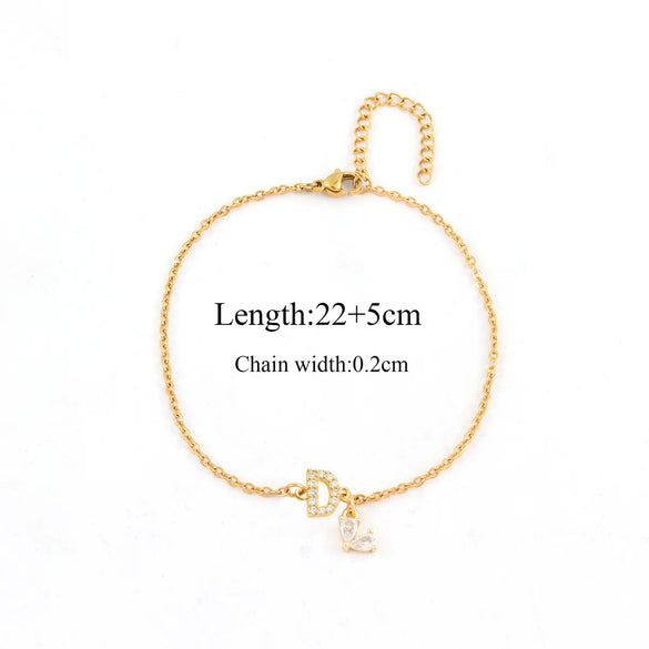Wholesale Jewelry Casual Simple Style Classic Style Letter 201 Stainless Steel Anklet
