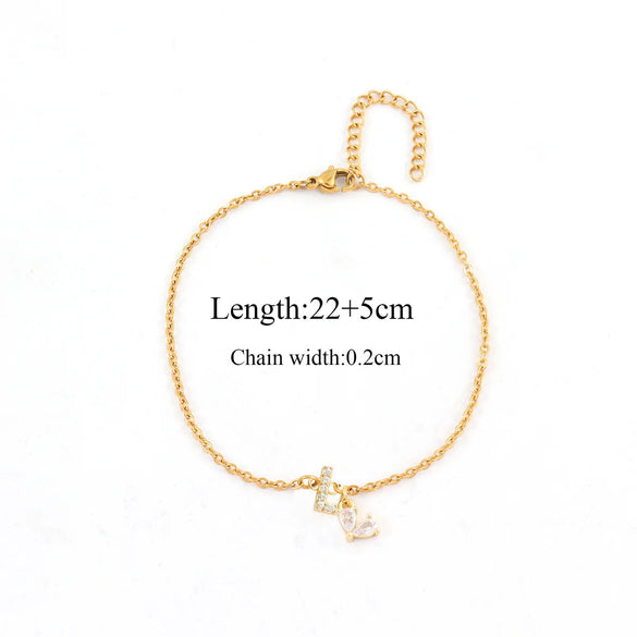 Wholesale Jewelry Casual Simple Style Classic Style Letter 201 Stainless Steel Anklet