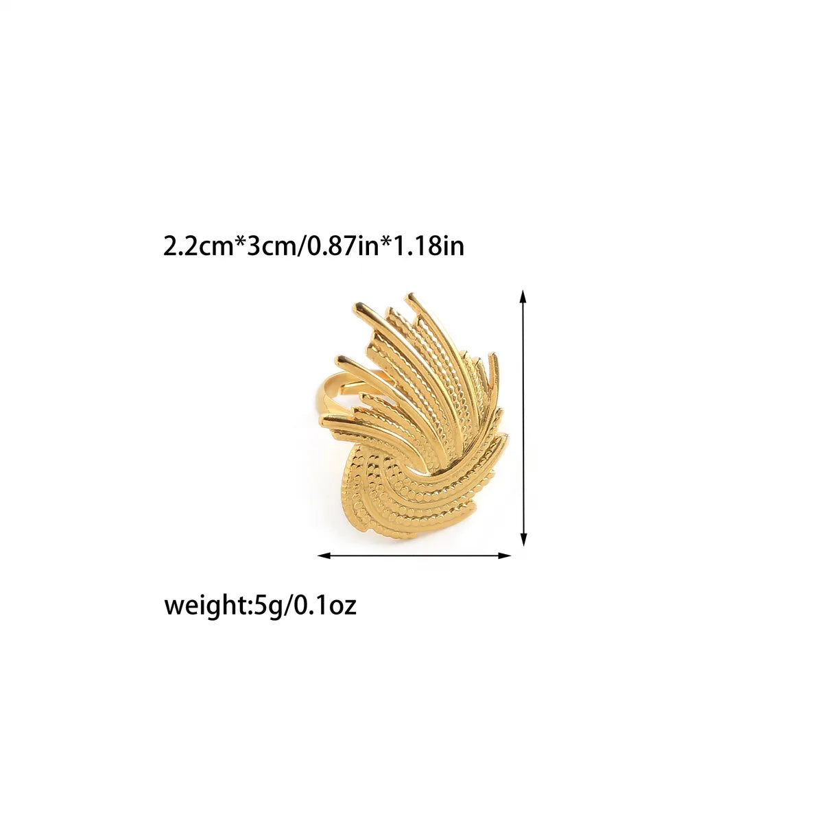 Wholesale Jewelry Casual Simple Style Classic Style Solid Color 304 Stainless Steel 14K Gold Plated Asymmetrical Plating Open Rings