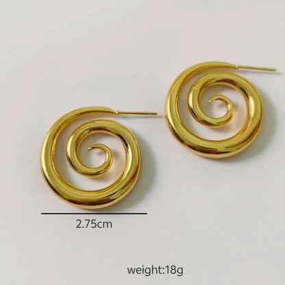 Wholesale Jewelry Casual Simple Style Geometric 304 Stainless Steel 18K Gold Plated Earrings Necklace