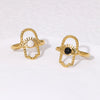 Wholesale Jewelry Casual Simple Style Geometric 304 Stainless Steel Hollow Out Inlay Open Rings
