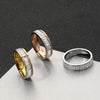 Wholesale Jewelry Casual Simple Style Geometric 304 Stainless Steel Zircon Inlay Rings