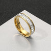 Wholesale Jewelry Casual Simple Style Geometric 304 Stainless Steel Zircon Inlay Rings