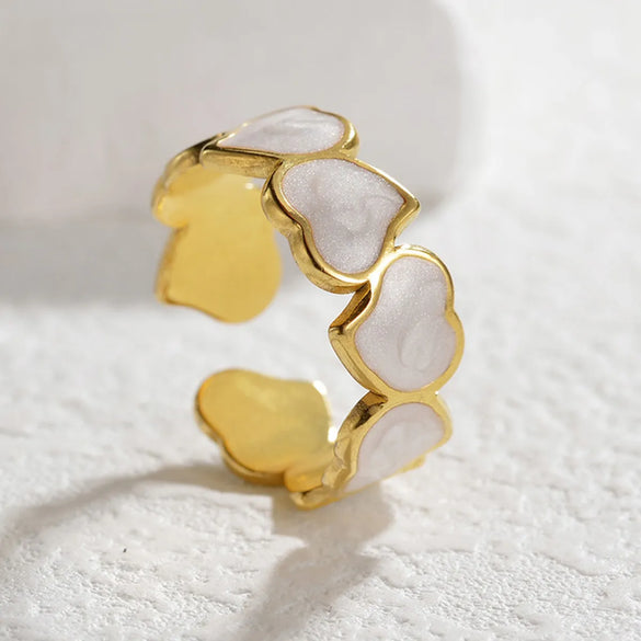 Wholesale Jewelry Casual Simple Style Geometric Titanium Steel Enamel Rings