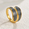 Wholesale Jewelry Casual Simple Style Geometric Titanium Steel Enamel Rings
