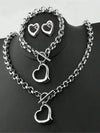 Wholesale Jewelry Casual Simple Style Heart Shape 304 Stainless Steel Jewelry Set