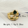 Wholesale Jewelry Casual Simple Style Heart Shape 304 Stainless Steel Zircon 14K Gold Plated Plating Inlay Rings