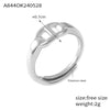 Wholesale Jewelry Casual Simple Style Heart Shape Lines Knot 304 Stainless Steel 18K Gold Plated Hollow Out Open Rings