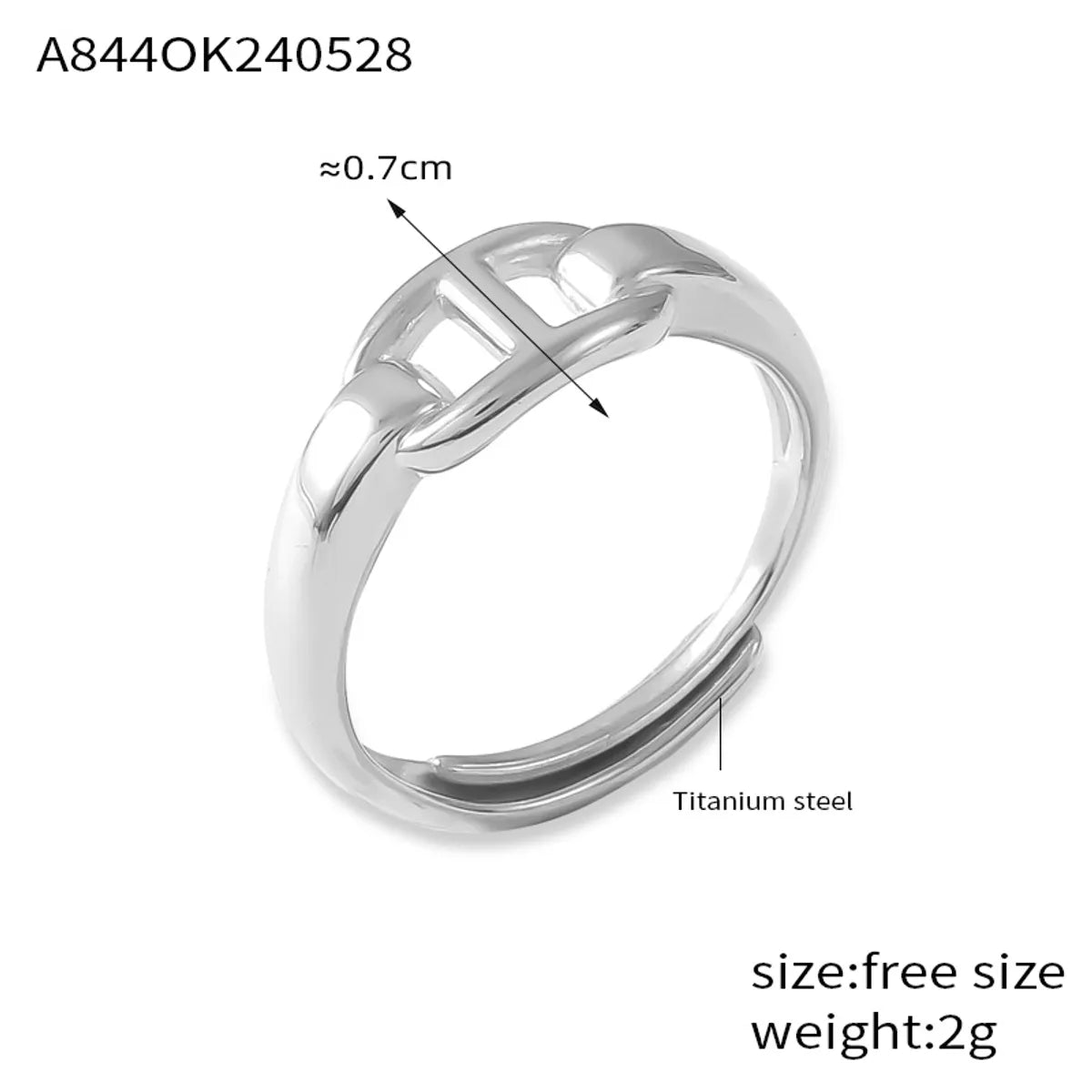 Wholesale Jewelry Casual Simple Style Heart Shape Lines Knot 304 Stainless Steel 18K Gold Plated Hollow Out Open Rings