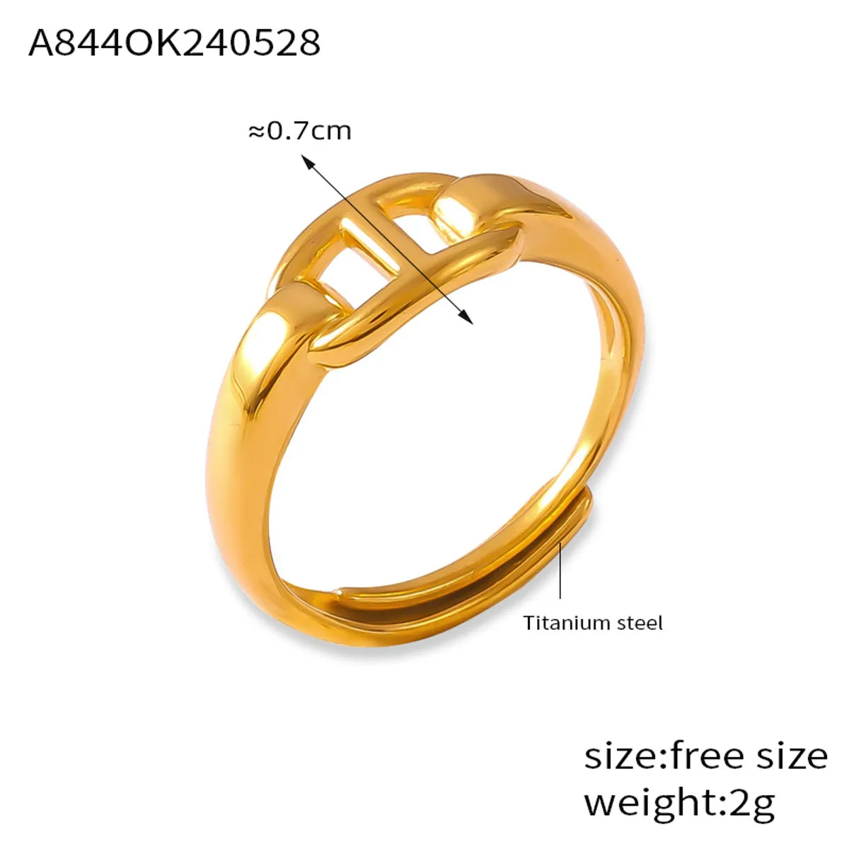 Wholesale Jewelry Casual Simple Style Heart Shape Lines Knot 304 Stainless Steel 18K Gold Plated Hollow Out Open Rings