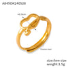 Wholesale Jewelry Casual Simple Style Heart Shape Lines Knot 304 Stainless Steel 18K Gold Plated Hollow Out Open Rings