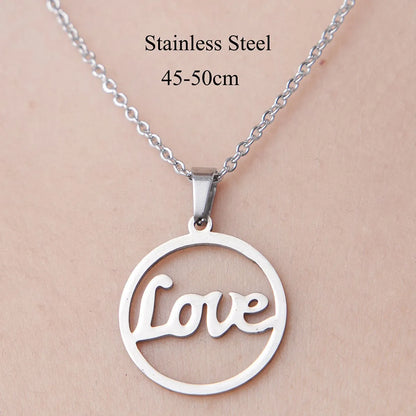 Wholesale Jewelry Casual Simple Style Infinity Life Tree 201 Stainless Steel Polishing Hollow Out Pendant Necklace