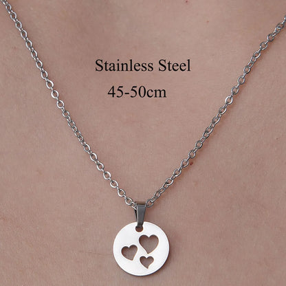 Wholesale Jewelry Casual Simple Style Infinity Life Tree 201 Stainless Steel Polishing Hollow Out Pendant Necklace