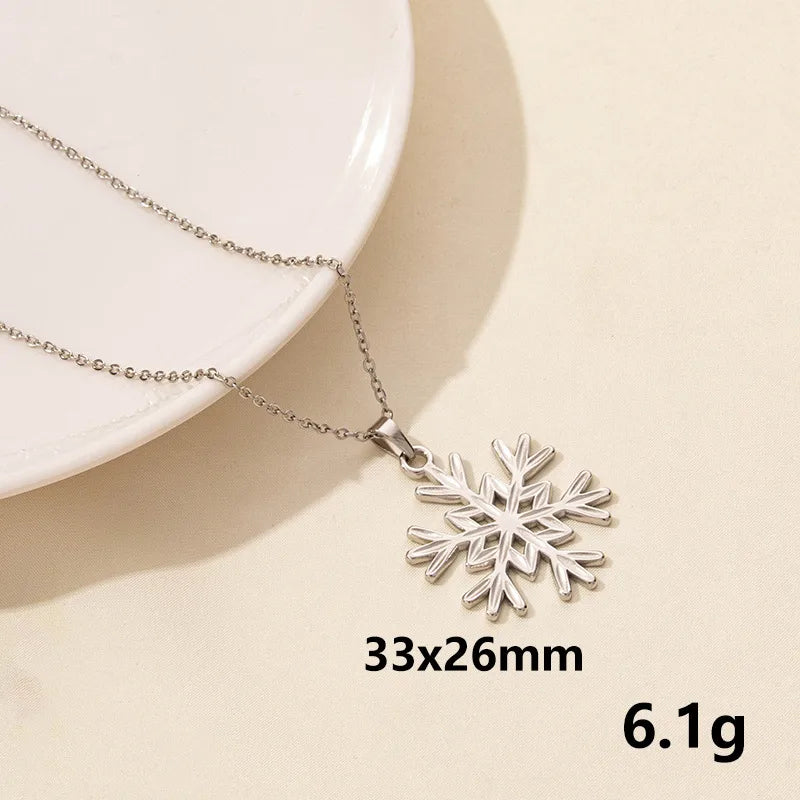 Wholesale Jewelry Casual Simple Style Leaves 304 Stainless Steel Pendant Necklace