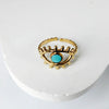 Wholesale Jewelry Casual Simple Style Leaves Eye 304 Stainless Steel 18K Gold Plated Enamel Hollow Out Open Rings