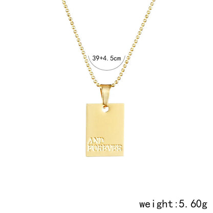 Wholesale Jewelry Casual Simple Style Letter Alloy Pendant Necklace