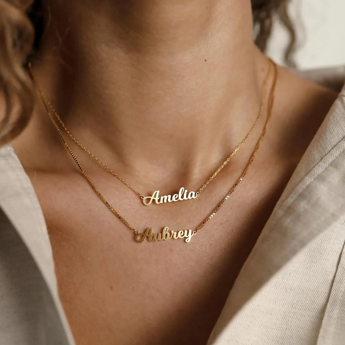 Wholesale Jewelry Casual Simple Style Letter Number 304 Stainless Steel 18K Gold Plated White Gold Plated Plating Pendant Necklace