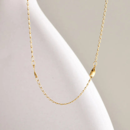 Wholesale Jewelry Casual Simple Style Oval 201 Stainless Steel 18K Gold Plated Necklace