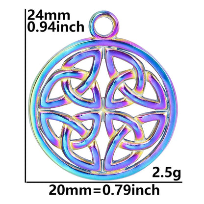 Wholesale Jewelry Casual Simple Style Round Knot 304 Stainless Steel 18K Gold Plated Hollow Out Pendant Necklace Necklace Pendant