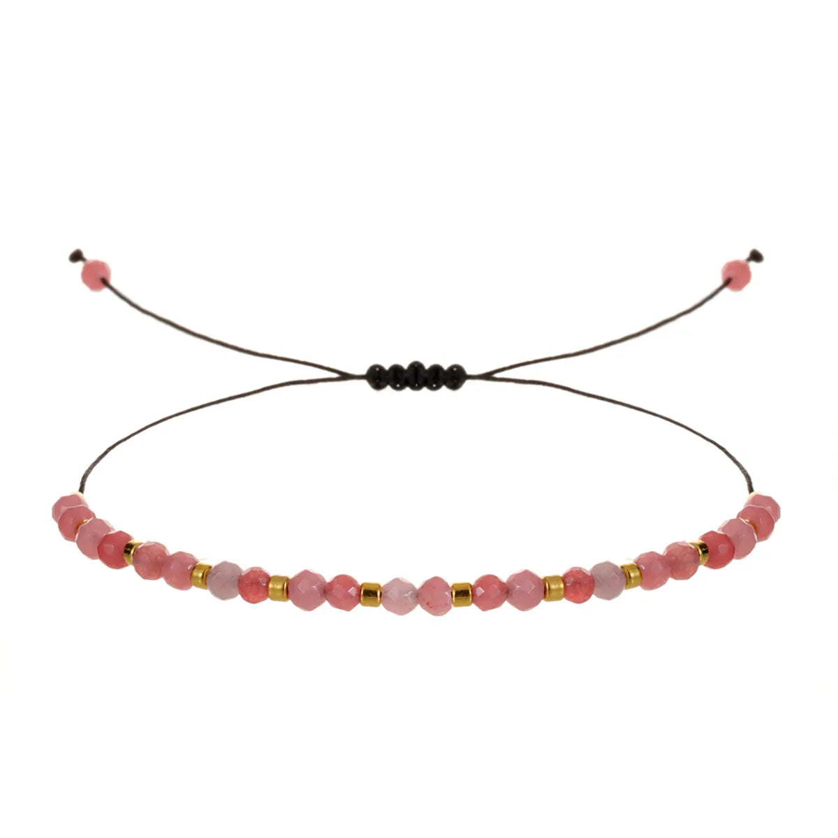 Wholesale Jewelry Casual Simple Style Round Natural Stone Beaded Knitting Bracelets