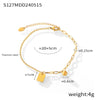 Wholesale Jewelry Casual Simple Style Round Square 304 Stainless Steel 18K Gold Plated Layered Anklet