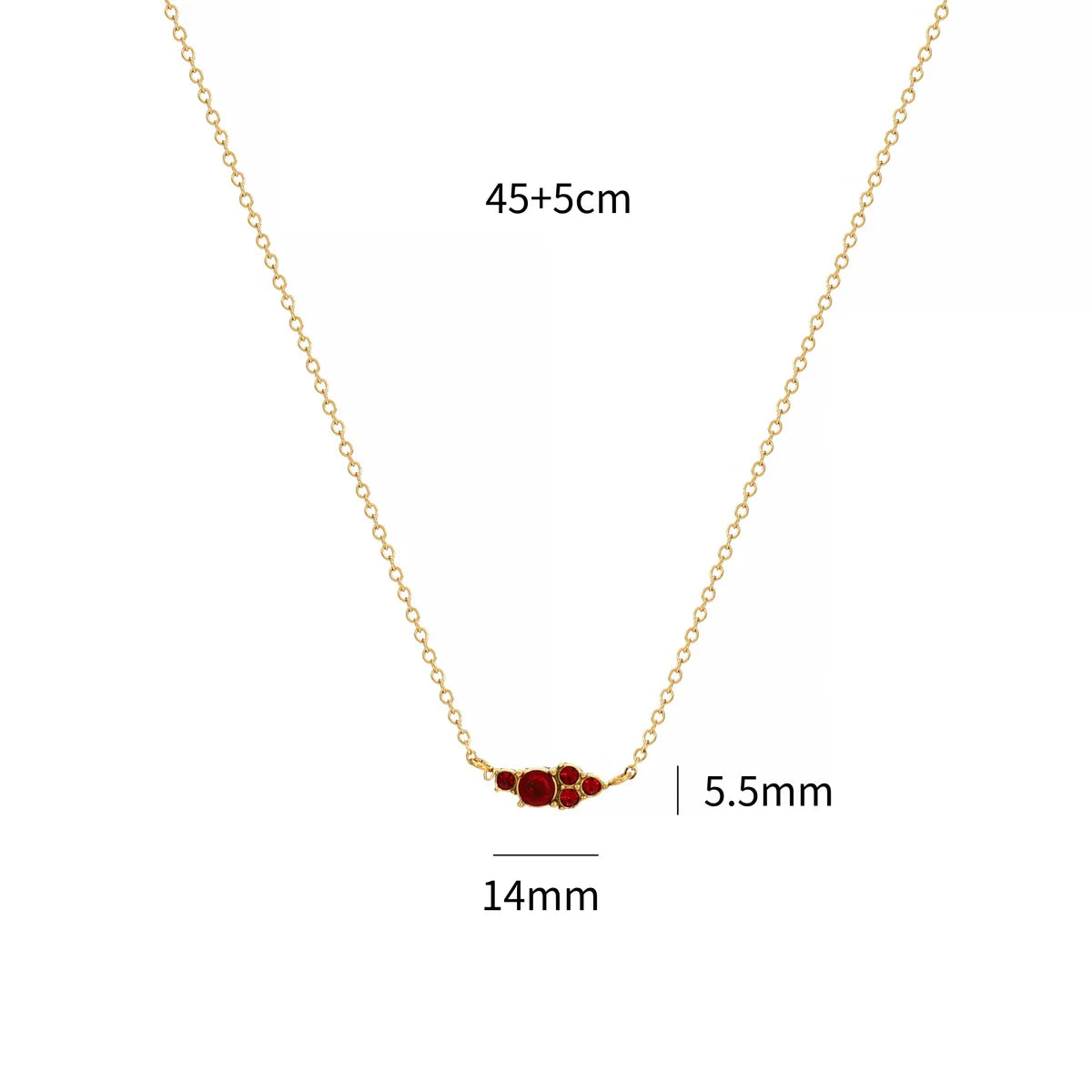 Wholesale Jewelry Casual Simple Style Shiny Round 201 Stainless Steel 304 Stainless Steel Zircon 18K Gold Plated Inlay Necklace