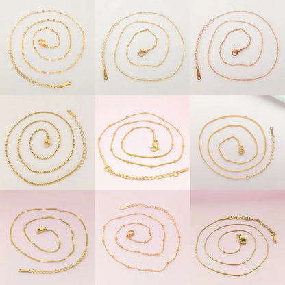 Wholesale Jewelry Casual Simple Style Solid Color 201 Stainless Steel Necklace