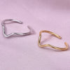 Wholesale Jewelry Casual Simple Style Solid Color 304 Stainless Steel 18K Gold Plated Polishing Open Rings