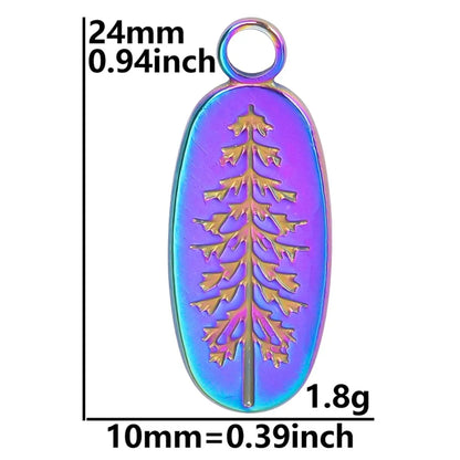 Wholesale Jewelry Casual Simple Style Tree 304 Stainless Steel 18K Gold Plated Pendant Necklace Necklace Pendant