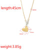 Wholesale Jewelry Casual Simple Style U Shape Customization Laser Engraving 304 Stainless Steel 18K Gold Plated Mixed Metal Pendant Necklace Cable Chain