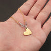 Wholesale Jewelry Casual Simple Style U Shape Customization Laser Engraving 304 Stainless Steel 18K Gold Plated Mixed Metal Pendant Necklace Cable Chain