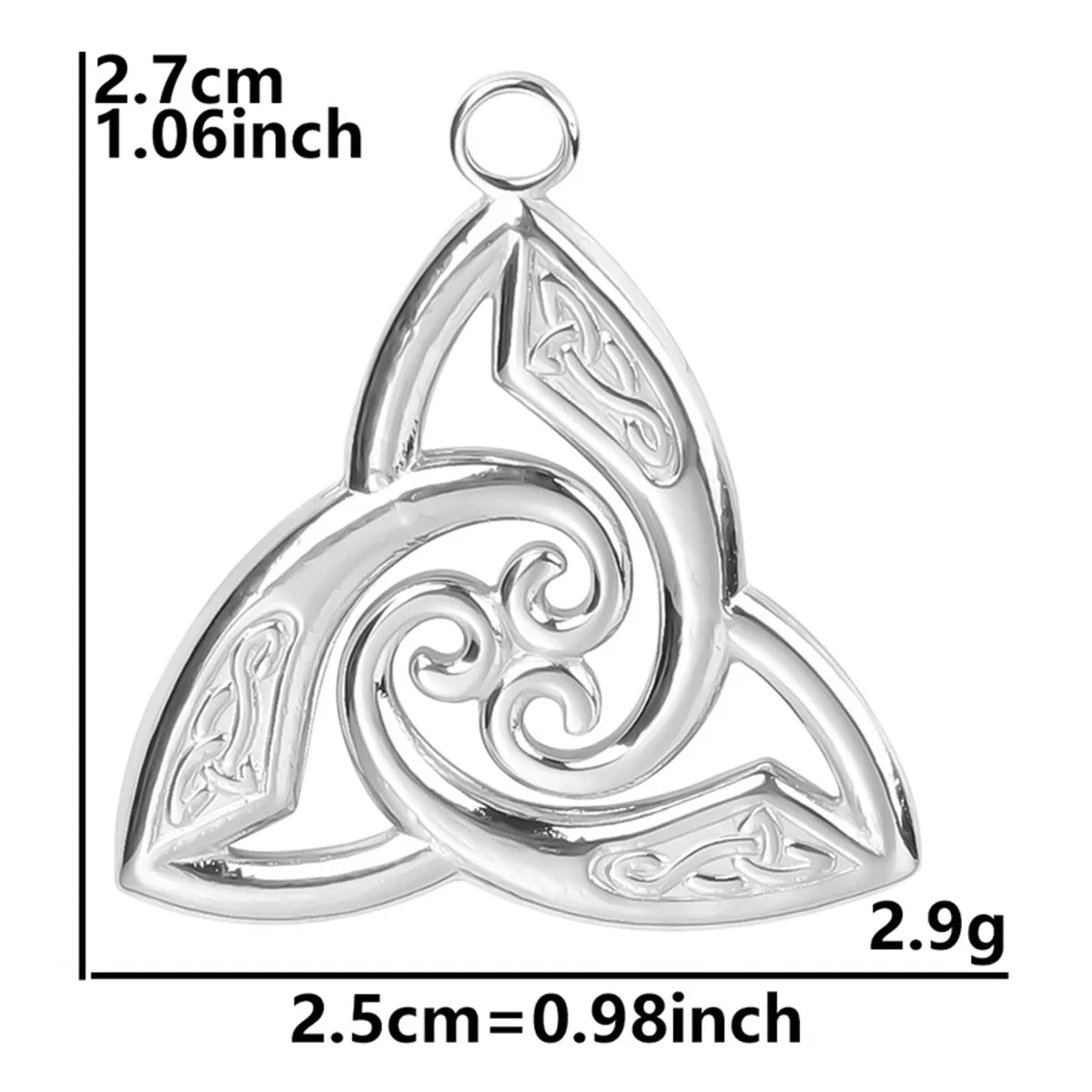 Wholesale Jewelry Casual Simple Style Witches Knot 304 Stainless Steel Hollow Out Pendant Necklace Necklace Pendant