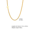 Wholesale Jewelry Casual Style Titanium Steel And Stainless Steel Square Chain Cross Necklace With Electroplating