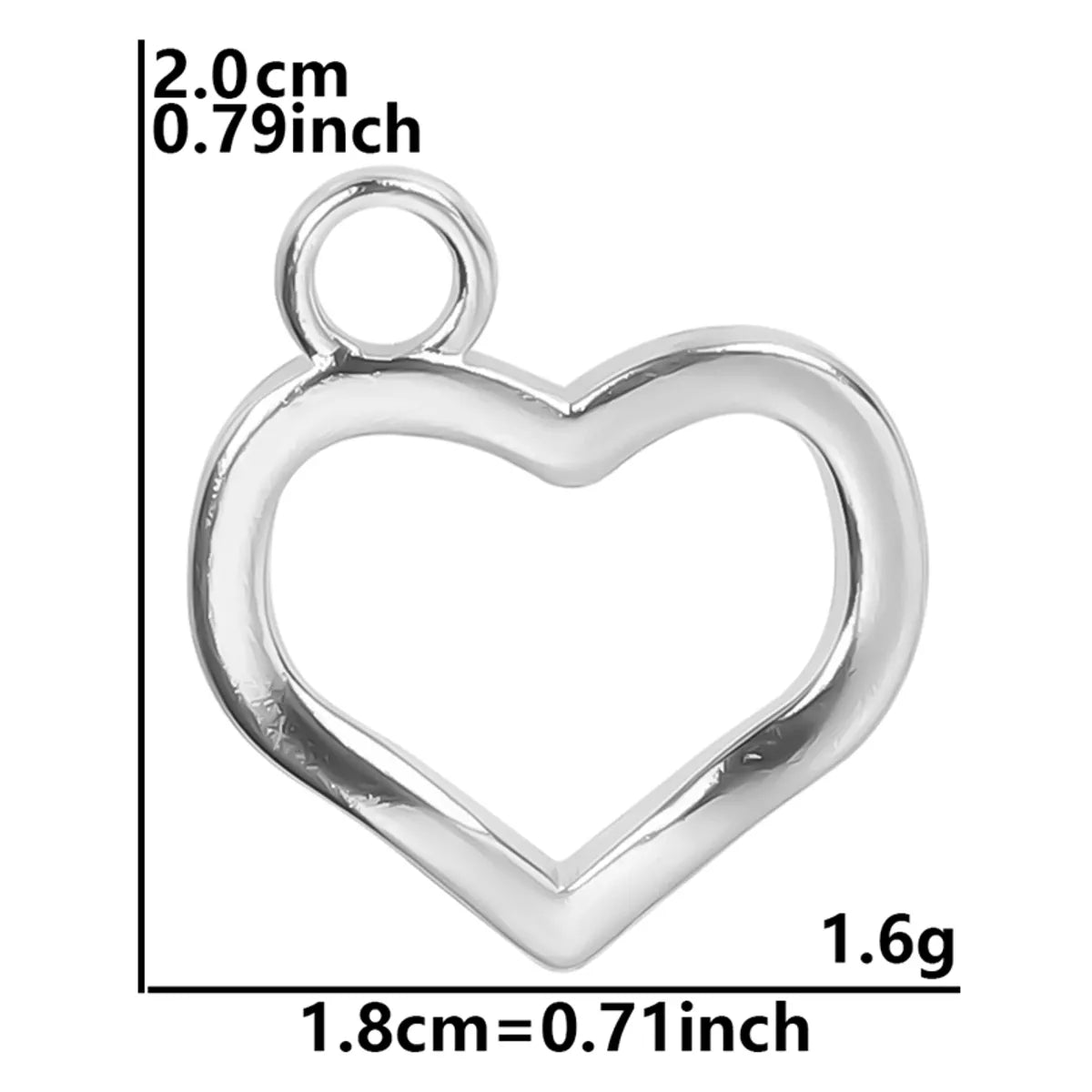 Wholesale Jewelry Casual Sweet Heart Shape 304 Stainless Steel 18K Gold Plated Hollow Out Charms Pendant Necklace