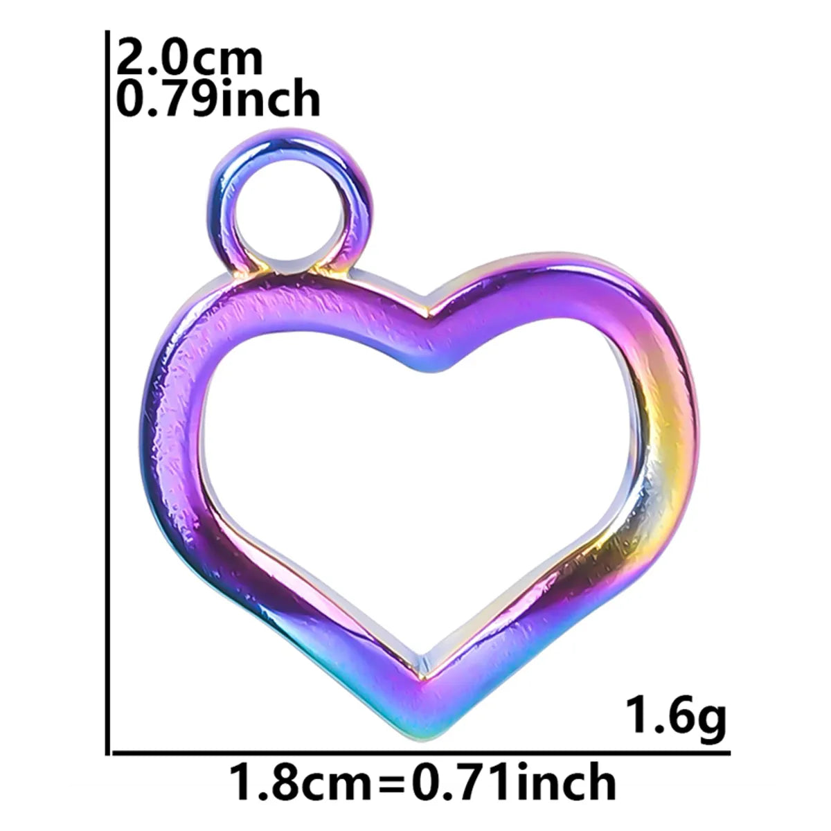 Wholesale Jewelry Casual Sweet Heart Shape 304 Stainless Steel 18K Gold Plated Hollow Out Charms Pendant Necklace