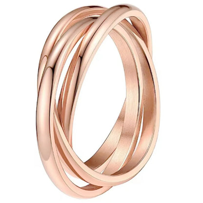 Wholesale Jewelry Casual Sweet Simple Style Circle Titanium Steel Rings