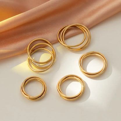 Wholesale Jewelry Casual Sweet Simple Style Circle Titanium Steel Rings