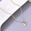 Wholesale Jewelry Casual Sweet Simple Style Heart Shape 304 Stainless Steel Titanium Steel 18K Gold Plated Pendant Necklace