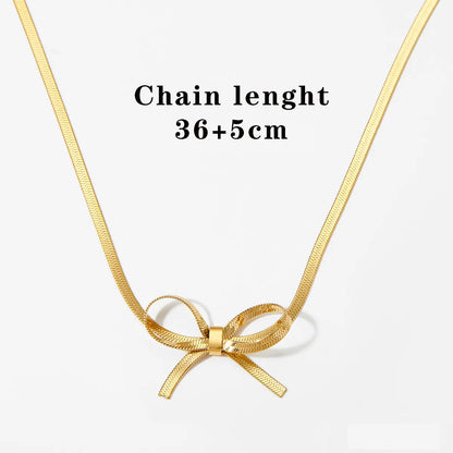 Wholesale Jewelry Casual Vacation Bow Knot 304 Stainless Steel 16K Gold Plated White Gold Plated Gold Plated Plating Bracelets Earrings Necklace