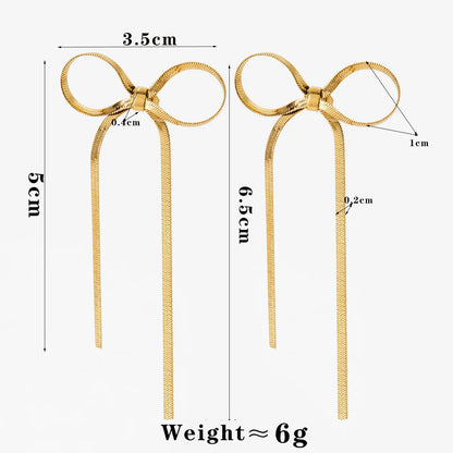 Wholesale Jewelry Casual Vacation Bow Knot 304 Stainless Steel 16K Gold Plated White Gold Plated Gold Plated Plating Bracelets Earrings Necklace