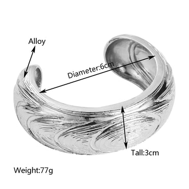 Casual Vacation Classic Style Solid Color Gold Plated Silver Plated Alloy Wholesale Bangle