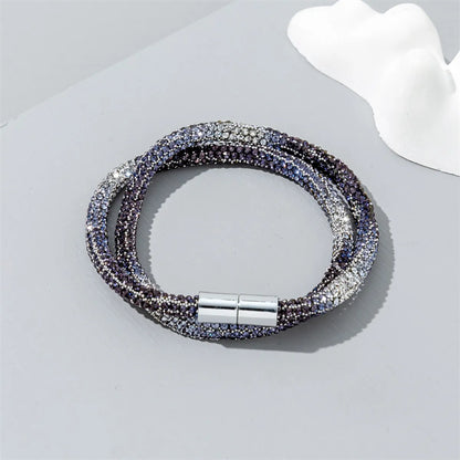 Wholesale Jewelry Casual Vacation Simple Style Gradient Color Rhinestone Rhinestones Inlay Bangle