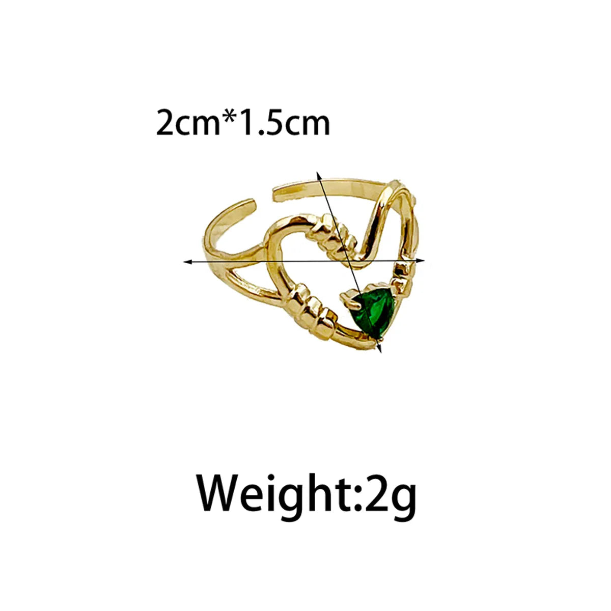 Wholesale Jewelry Casual Vacation Simple Style Heart Shape Lines 304 Stainless Steel Zircon 14K Gold Plated Plating Hollow Out Inlay Rings