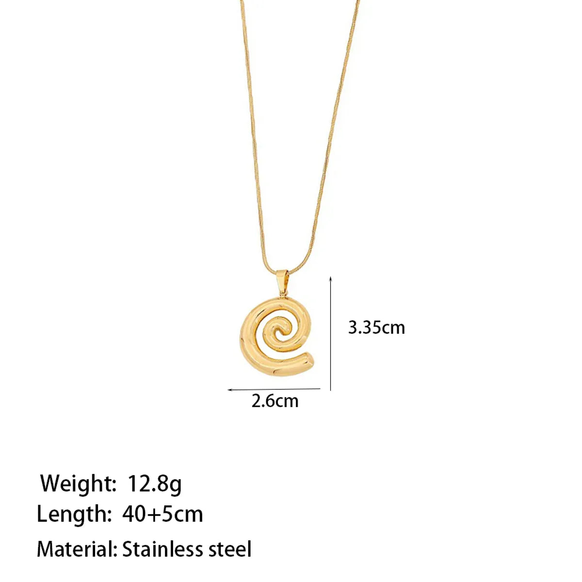 Wholesale Jewelry Casual Vintage Style Commute Spiral Stripe 304 Stainless Steel 18K Gold Plated Polishing Earrings Necklace