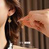 Wholesale Jewelry Cat's Eye Stone Copper Electroplated Heart Water Drop Bell Shaped Necklace And Earrings Set Highend Style