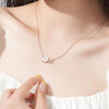 Wholesale Jewelry Cherry Blossom Leaves Sterling Silver O Shaped Chain Necklace Electroplating Style