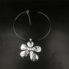 Chinoiserie Flower Alloy Women'S Choker