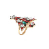 Christmas Christmas Tree Alloy Inlay Rhinestones Christmas Women'S Open Ring